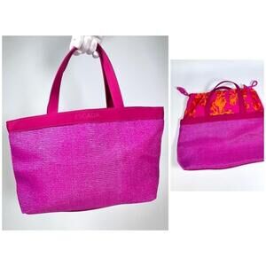Women's Escada Pink Orange Tote Bag
